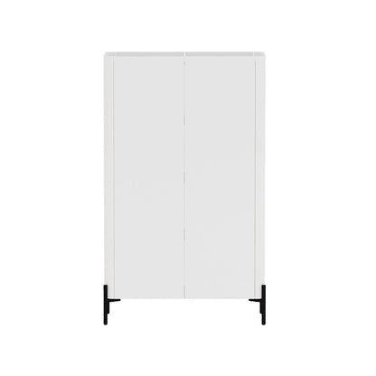 Manhattan Comfort - Abbey Décor Cabinet with 8 Adjustable Shelves in White - Set of 2 - 2-BC002-WH veiw 3