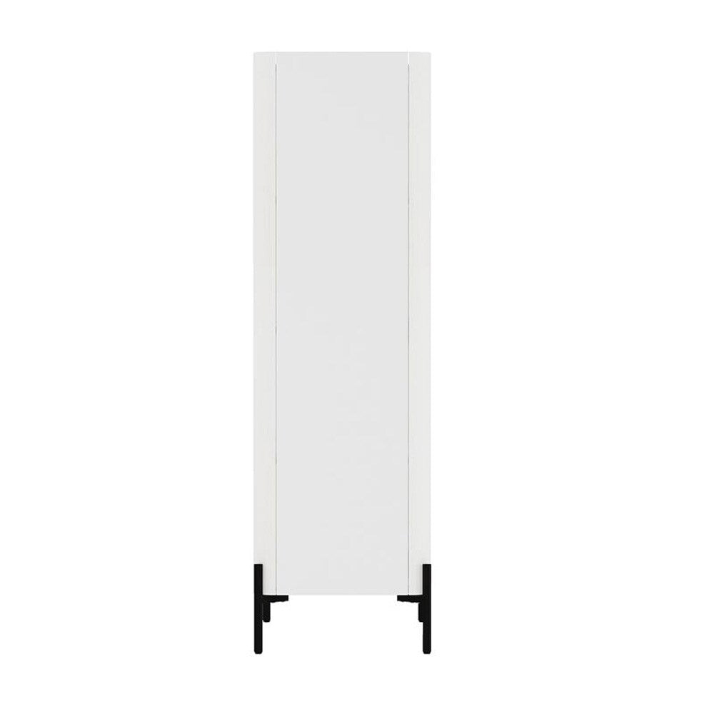 Manhattan Comfort - Abbey Décor Cabinet with 8 Adjustable Shelves in White - Set of 2 - 2-BC002-WH veiw 4