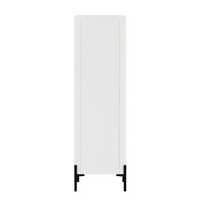 Manhattan Comfort - Abbey Décor Cabinet with 8 Adjustable Shelves in White - Set of 2 - 2-BC002-WH veiw 4
