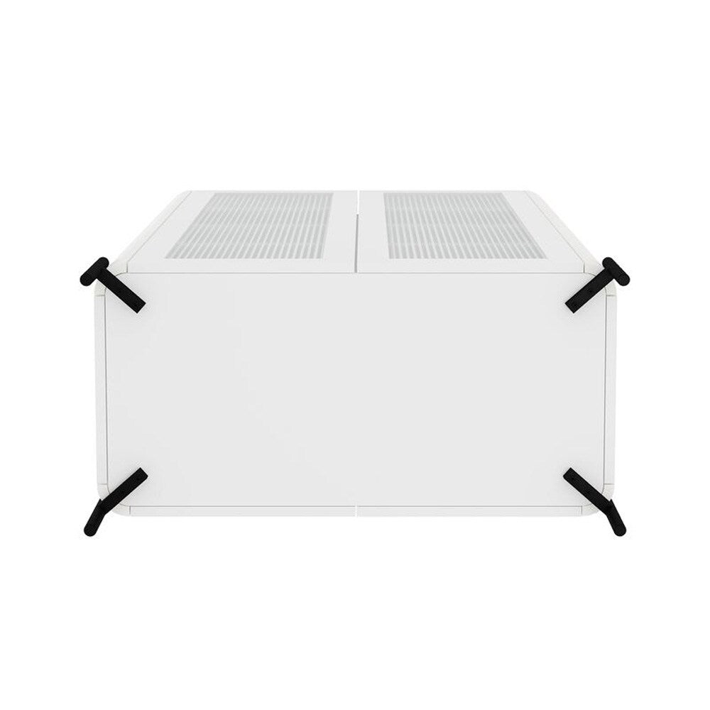 Manhattan Comfort - Abbey Décor Cabinet with 8 Adjustable Shelves in White - Set of 2 - 2-BC002-WH veiw 6