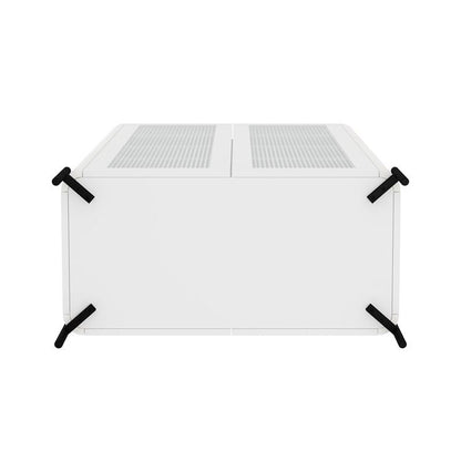 Manhattan Comfort - Abbey Décor Cabinet with 8 Adjustable Shelves in White - Set of 2 - 2-BC002-WH veiw 6