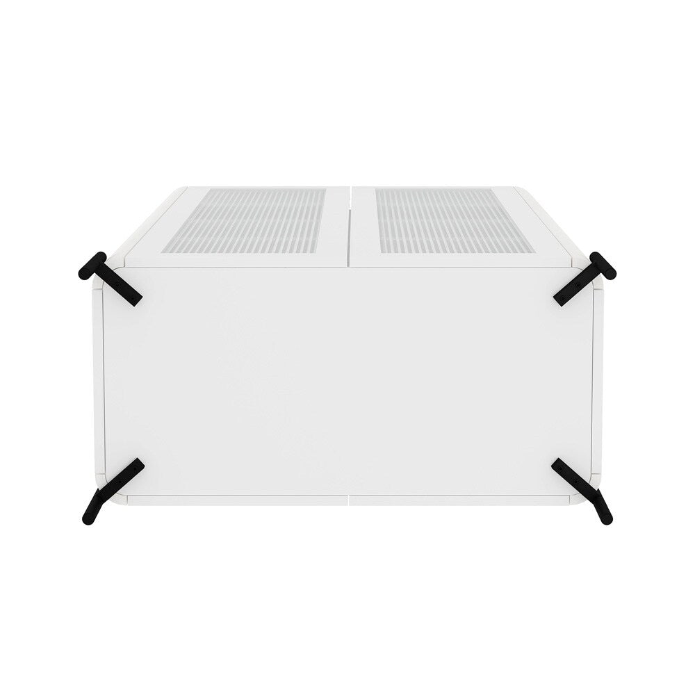 Manhattan Comfort - Abbey Décor Cabinet with 4 Adjustable Shelves in White - BC002-WH veiw 6