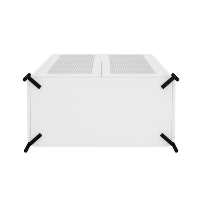 Manhattan Comfort - Abbey Décor Cabinet with 4 Adjustable Shelves in White - BC002-WH veiw 6