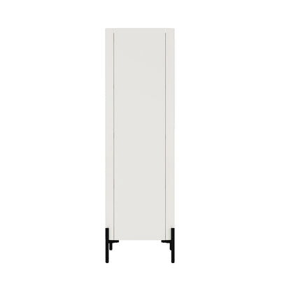 Manhattan Comfort - 2-Piece Abbey Accent Cabinet and Bookcase with 6 Adjustable Shelves in Maple and Off White - 2-AFBC042-OW veiw 6