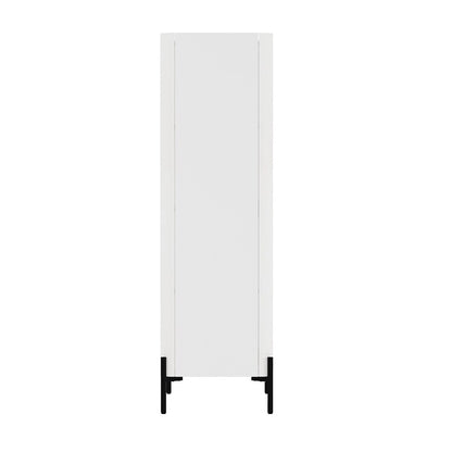 Manhattan Comfort - 2-Piece Abbey Accent Cabinet and Bookcase with 6 Adjustable Shelves in White - 2-AFBC042-WH veiw 6