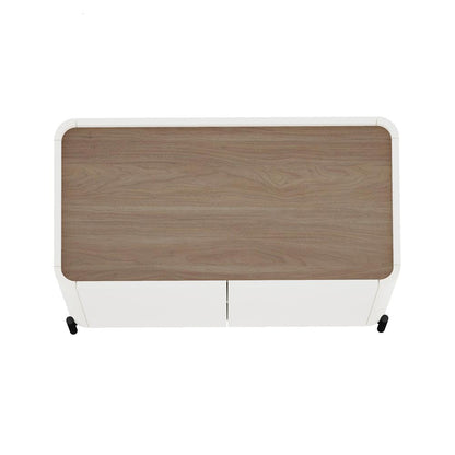 Manhattan Comfort - 2-Piece Abbey Accent Cabinet and Sideboard with 6 Adjustable Shelves in Maple and Off White - 2-AFSB046-OW veiw 5