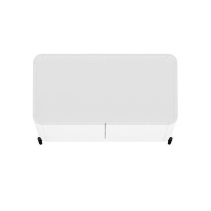 Manhattan Comfort - 2-Piece Abbey Accent Cabinet and Sideboard with 6 Adjustable Shelves in White - 2-AFSB046-WH veiw 5