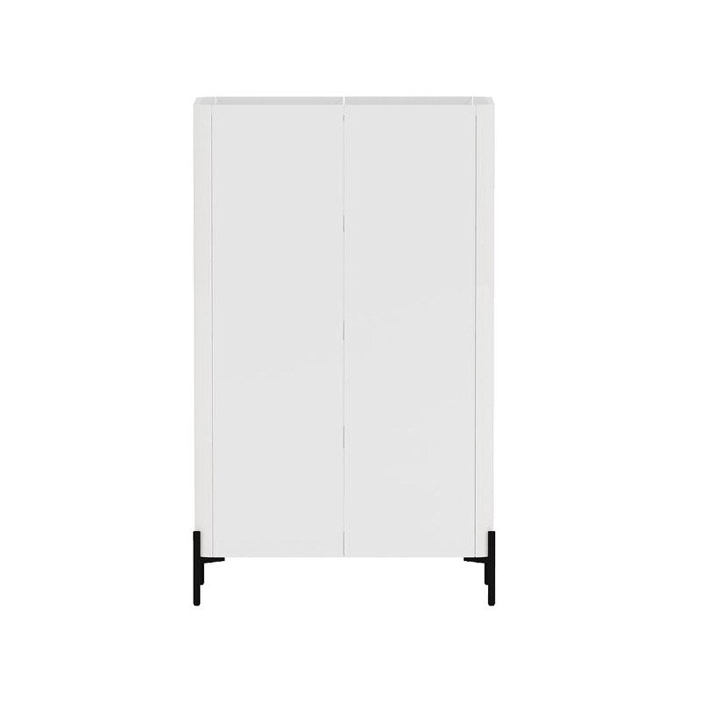 Manhattan Comfort - 2-Piece Abbey Bookcase and Sideboard with 8 Adjustable Shelves in White - 2-BCSB026-WH veiw 5