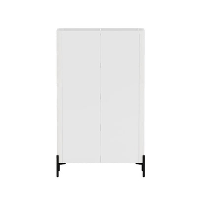 Manhattan Comfort - 2-Piece Abbey Bookcase and Sideboard with 8 Adjustable Shelves in White - 2-BCSB026-WH veiw 5
