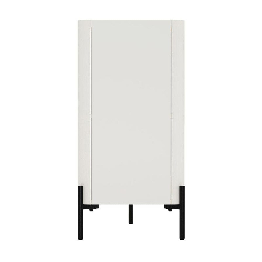 Manhattan Comfort - Abbey Sideboard with 4 Adjustable Shelves in Maple and Off White - SB006-OW veiw 4