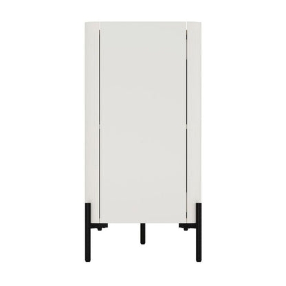 Manhattan Comfort - Abbey Sideboard with 4 Adjustable Shelves in Maple and Off White - SB006-OW veiw 4