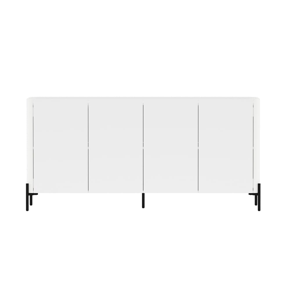 Manhattan Comfort - Abbey Sideboard with 4 Adjustable Shelves in White - SB006-WH veiw 1