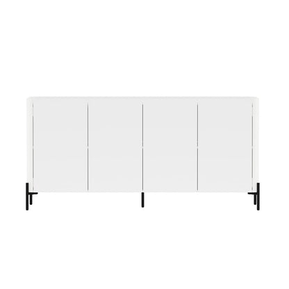 Manhattan Comfort - Abbey Sideboard with 4 Adjustable Shelves in White - SB006-WH veiw 1