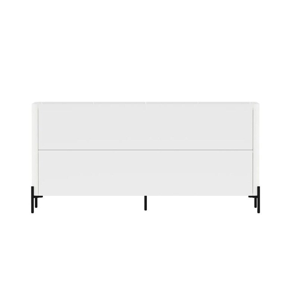 Manhattan Comfort - Abbey Sideboard with 4 Adjustable Shelves in White - SB006-WH veiw 3