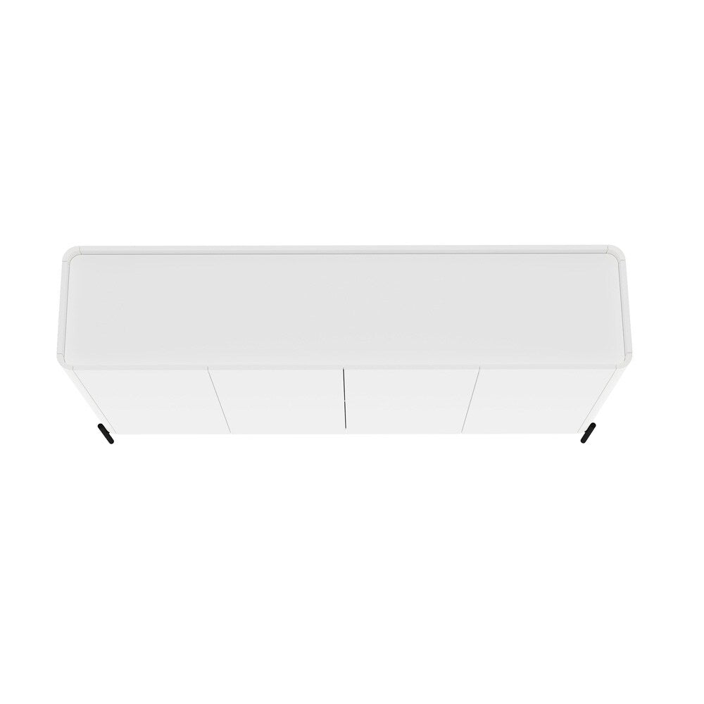 Manhattan Comfort - Abbey Sideboard with 4 Adjustable Shelves in White - SB006-WH veiw 5