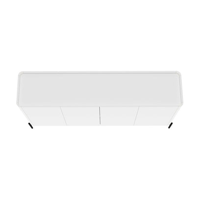 Manhattan Comfort - Abbey Sideboard with 4 Adjustable Shelves in White - SB006-WH veiw 5