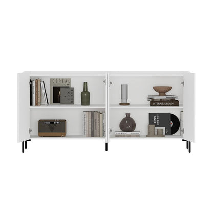 Manhattan Comfort - Abbey Sideboard with 4 Adjustable Shelves in White - SB006-WH veiw 7