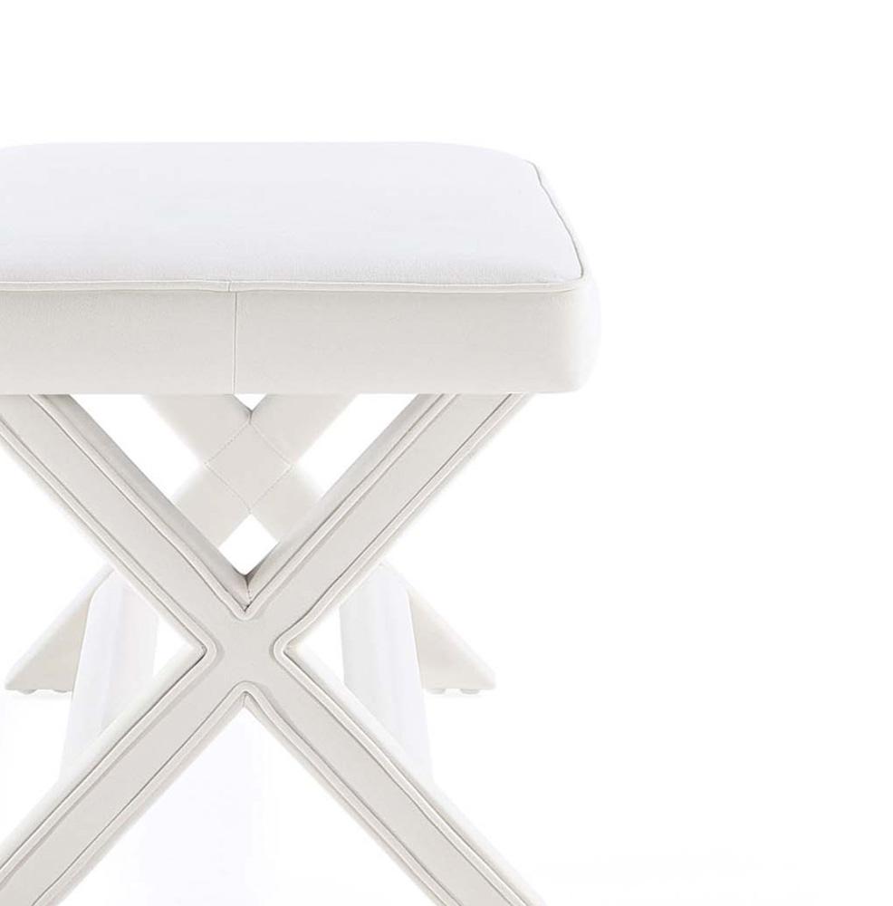 Manhattan Comfort - Abigail 42W Velvet Bench with Solid Wood Legs in Cream - OT005-CR veiw 9