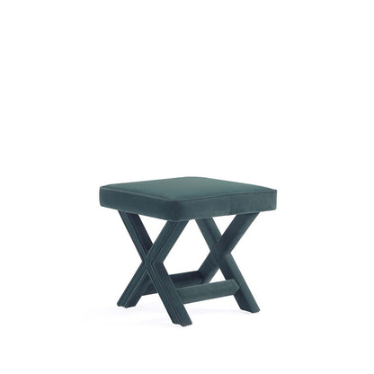Manhattan Comfort - Abigail 20W Velvet Bench with Solid Wood Legs in Green - OT004-GR veiw 1
