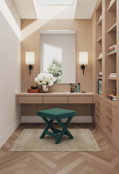 Manhattan Comfort - Abigail 20W Velvet Bench with Solid Wood Legs in Green - OT004-GR veiw 10