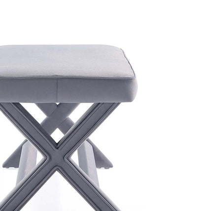 Manhattan Comfort - Abigail 42W Velvet Bench with Solid Wood Legs in Grey - OT005-GY veiw 9