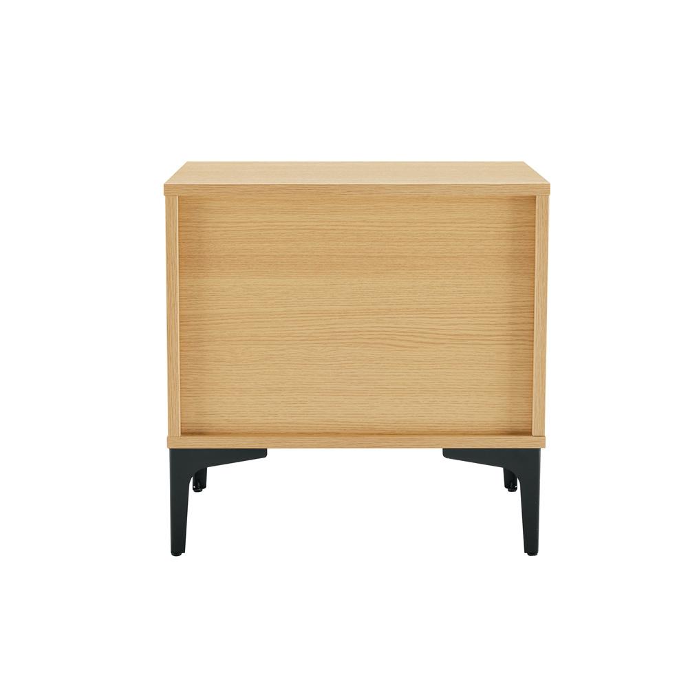Manhattan Comfort - Amara Nightstand with 1 Full Extension Drawers in Natural Oak - NS006-NA veiw 4