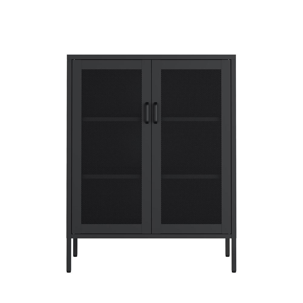 Manhattan Comfort - Amelia 31.5 Accent Cabinet with 3 Adjustable Shelves in Black - AF008-BK veiw 1