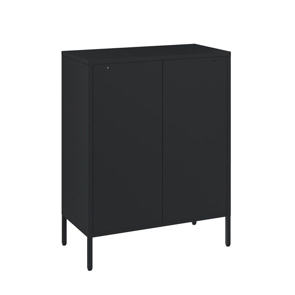 Manhattan Comfort - Amelia 31.5 Accent Cabinet with 3 Adjustable Shelves in Black - AF008-BK veiw 4