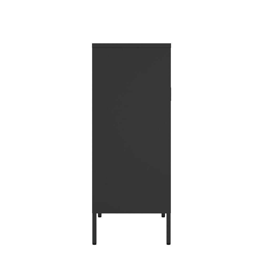 Manhattan Comfort - Amelia 31.5 Accent Cabinet with 3 Adjustable Shelves in Black - AF008-BK veiw 5