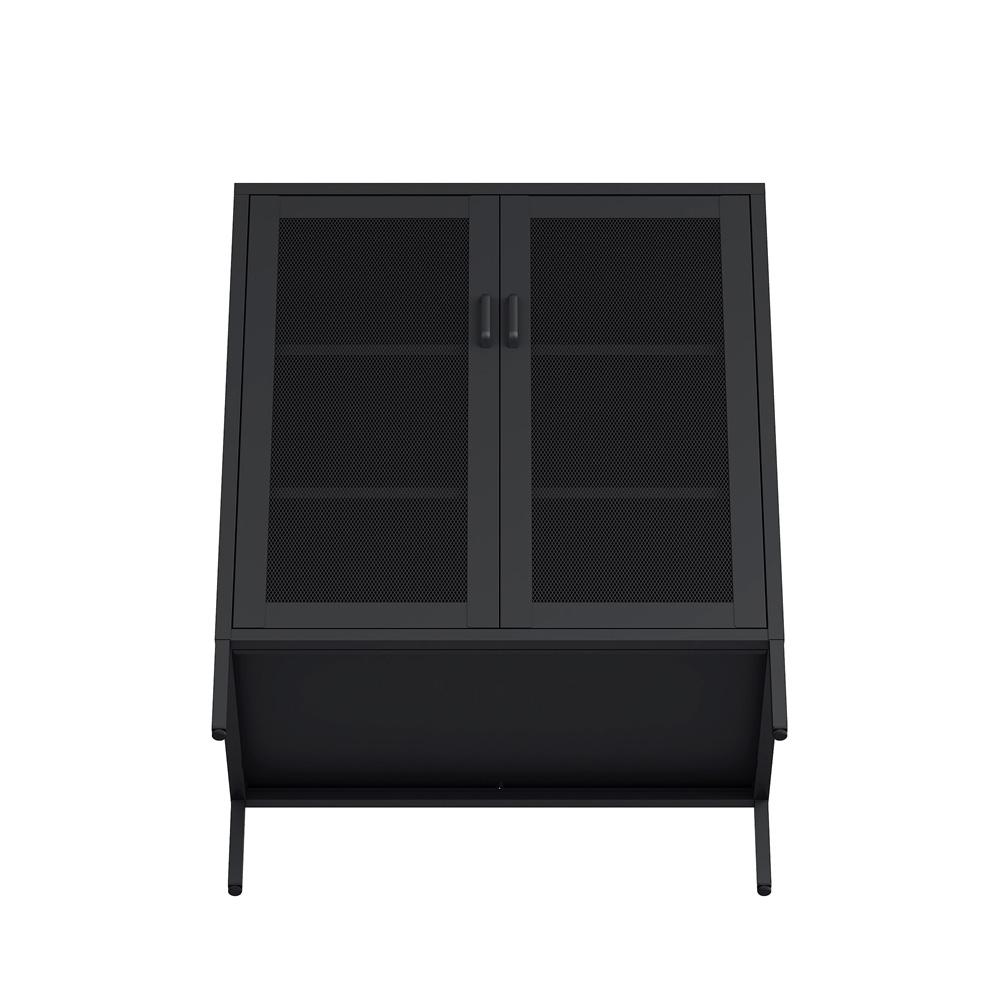 Manhattan Comfort - Amelia 31.5 Accent Cabinet with 3 Adjustable Shelves in Black - AF008-BK veiw 6