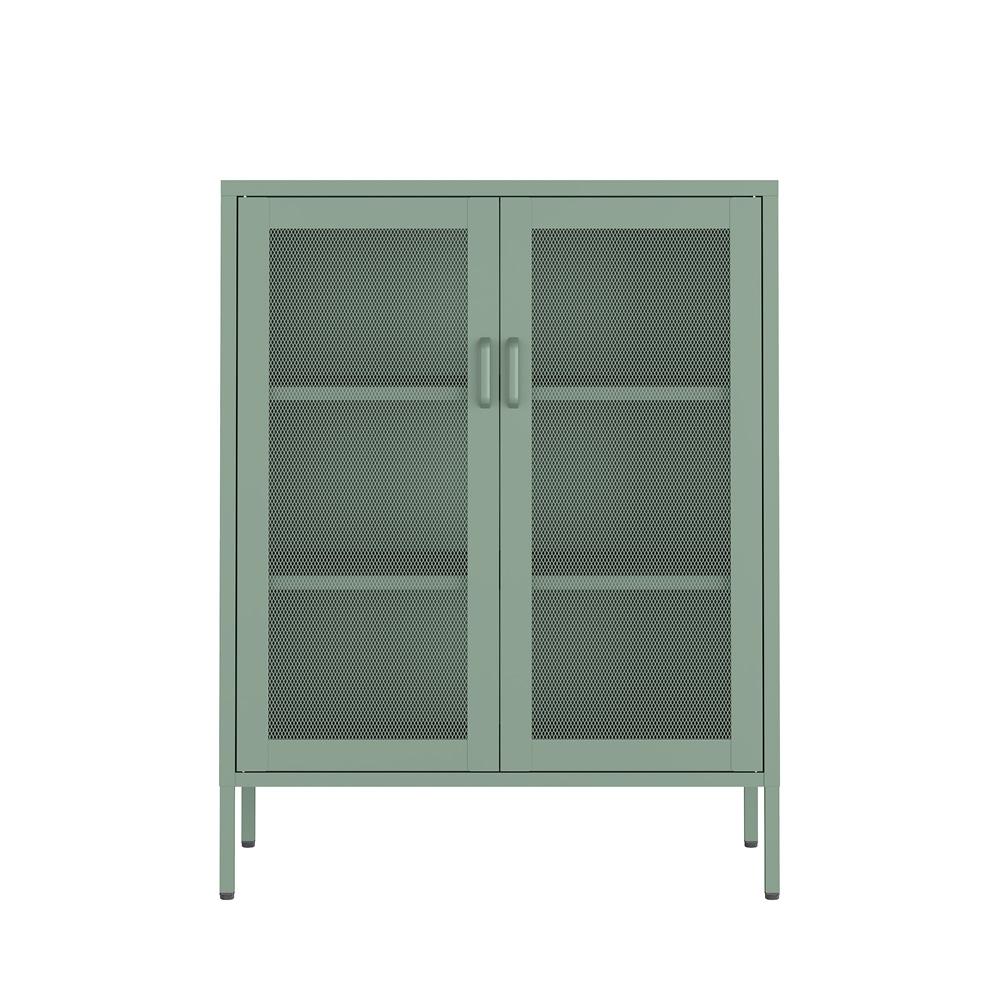 Manhattan Comfort - Amelia 31.5 Accent Cabinet with 3 Adjustable Shelves in Green - AF008-GR veiw 1