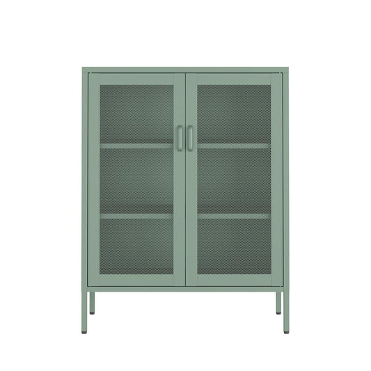 Manhattan Comfort - Amelia 31.5 Accent Cabinet with 3 Adjustable Shelves in Green - AF008-GR veiw 1