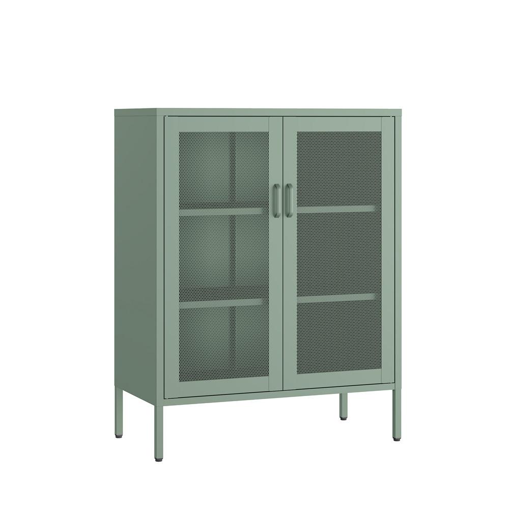 Manhattan Comfort - Amelia 31.5 Accent Cabinet with 3 Adjustable Shelves in Green - AF008-GR veiw 2