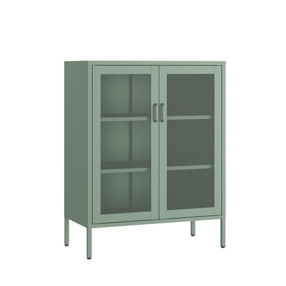 Manhattan Comfort - Amelia 31.5 Accent Cabinet with 3 Adjustable Shelves in Green - AF008-GR veiw 2