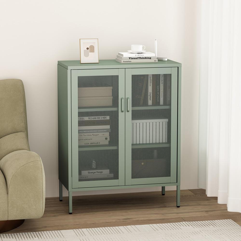 Manhattan Comfort - Amelia 31.5 Accent Cabinet with 3 Adjustable Shelves in Green - AF008-GR veiw 10