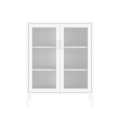Manhattan Comfort - Amelia 31.5 Accent Cabinet with 3 Adjustable Shelves in White - AF008-WH veiw 1