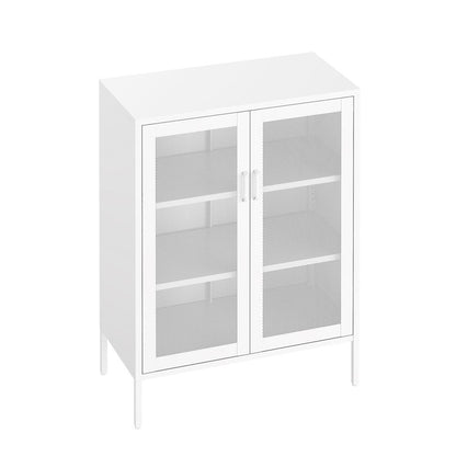 Manhattan Comfort - Amelia 31.5 Accent Cabinet with 3 Adjustable Shelves in White - AF008-WH veiw 3