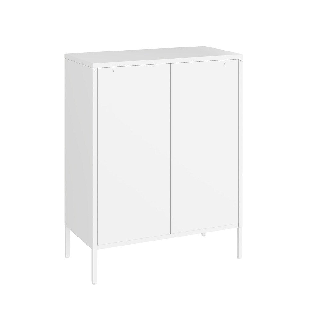 Manhattan Comfort - Amelia 31.5 Accent Cabinet with 3 Adjustable Shelves in White - AF008-WH veiw 4