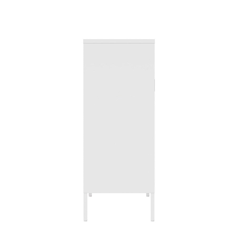 Manhattan Comfort - Amelia 31.5 Accent Cabinet with 3 Adjustable Shelves in White - AF008-WH veiw 5