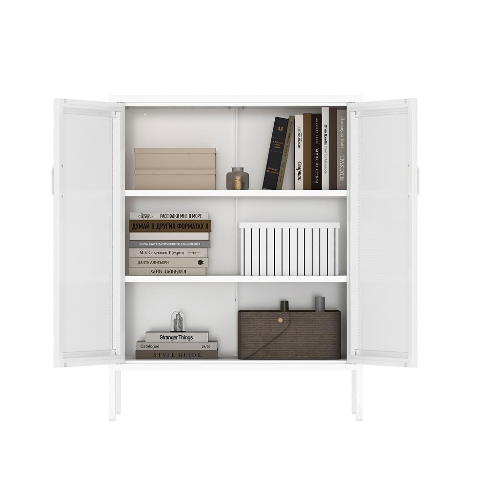 Manhattan Comfort - Amelia 31.5 Accent Cabinet with 3 Adjustable Shelves in White - AF008-WH veiw 8