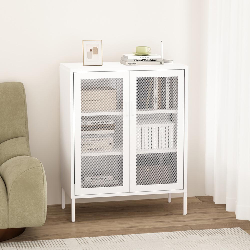 Manhattan Comfort - Amelia 31.5 Accent Cabinet with 3 Adjustable Shelves in White - AF008-WH veiw 10