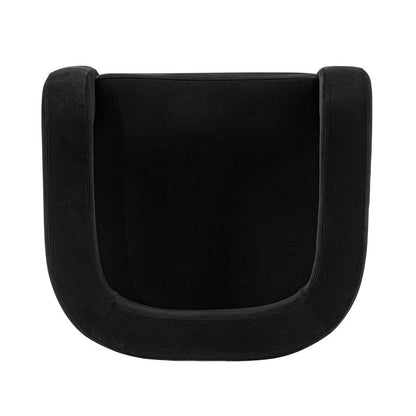 Manhattan Comfort - Amirah Velvet Accent Chair with Metal Legs in Black - AC060-BK veiw 4