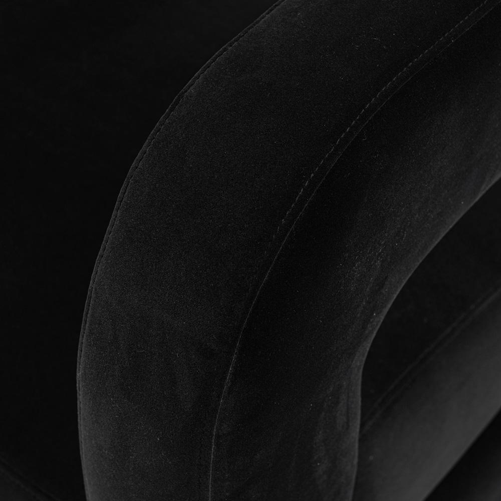 Manhattan Comfort - Amirah Velvet Accent Chair with Metal Legs in Black - AC060-BK veiw 6