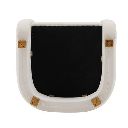 Manhattan Comfort - Amirah Velvet Accent Chair with Metal Legs in White - AC060-WH veiw 5