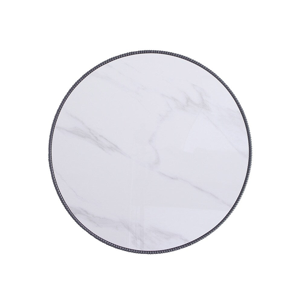 Manhattan Comfort - 2-Piece Anderson Leatherette Coffee Table and End Table 1.0 with Stainless Steel Legs in Grey - 2-AT02-GY veiw 8