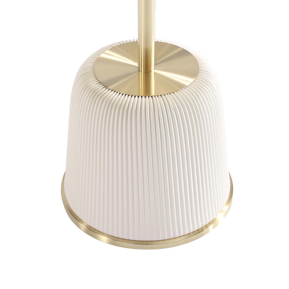 Manhattan Comfort - 3-Piece Anderson Leatherette Coffee Table, End Table 1.0, and End Table 2.0 with Stainless Steel Legs in Cream - 3-AT01-CR veiw 6