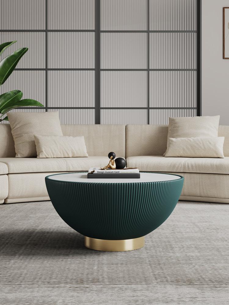 Manhattan Comfort - Anderson Leatherette Coffee Table with Stainless Steel Legs in Green - CT012-GR veiw 7
