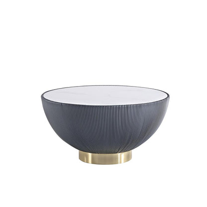 Manhattan Comfort - Anderson Leatherette Coffee Table with Stainless Steel Legs in Grey - CT012-GY veiw 1