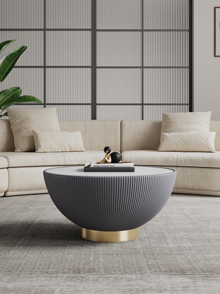 Manhattan Comfort - Anderson Leatherette Coffee Table with Stainless Steel Legs in Grey - CT012-GY veiw 7