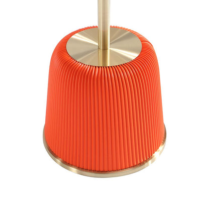 Manhattan Comfort - 2-Piece Anderson Leatherette End Table 1.0 and End Table 2.0 with Stainless Steel Legs in Orange - 2-AT03-OR veiw 5